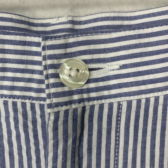 Jos A Bank Seersucker Shorts Mens 40 Pleated Blue White Stripe Summer Comfort - Picture 4 of 9